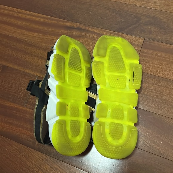 NILA & NILA Athleisure Gold & Neon green Sandals - 8.5 Made In Italy - Picture 10 of 11